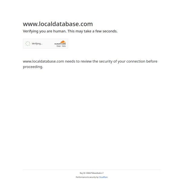 Local Database homepage screenshot