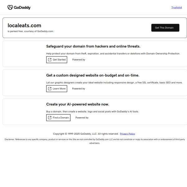 LocalEats homepage screenshot