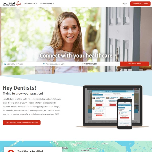 LocalMed homepage screenshot