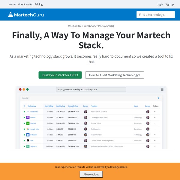 MartechGuru homepage screenshot