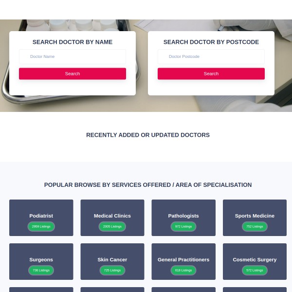 medicaldoctors.com.au homepage screenshot