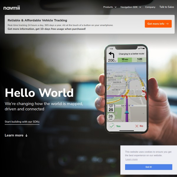Navmii homepage screenshot