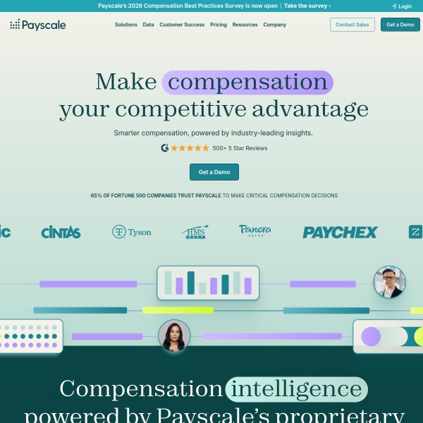 Payscale homepage screenshot