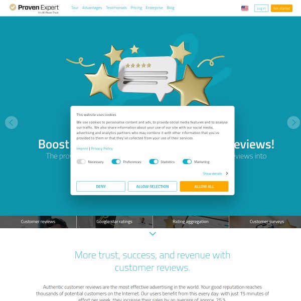 Proven Expert homepage screenshot