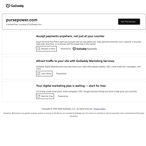 Purse Power homepage screenshot