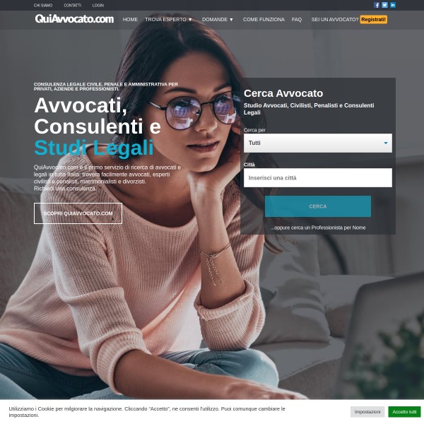 QuiAvvocato homepage screenshot