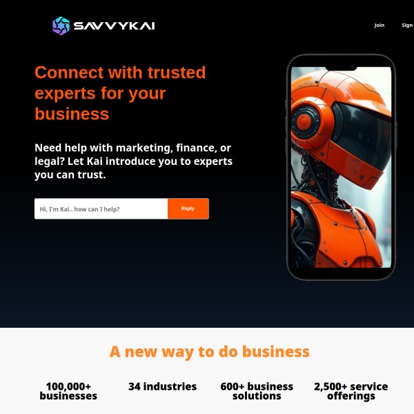 Savvy SME homepage screenshot