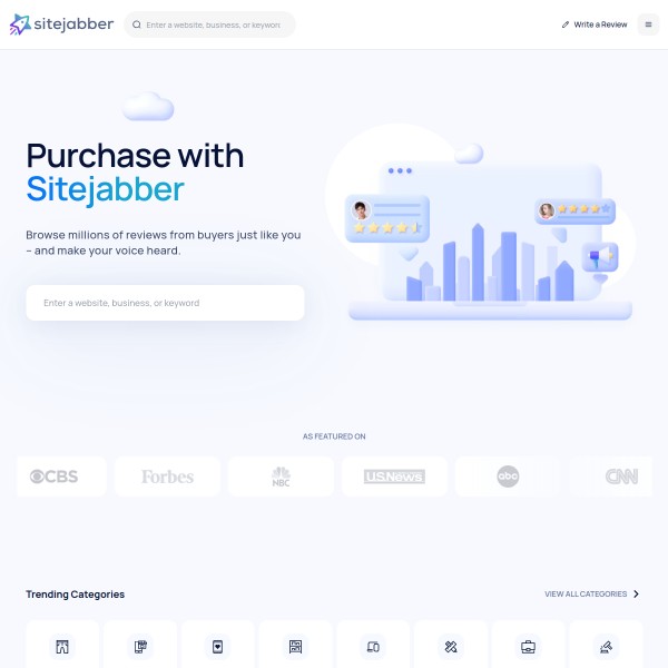 SiteJabber homepage screenshot