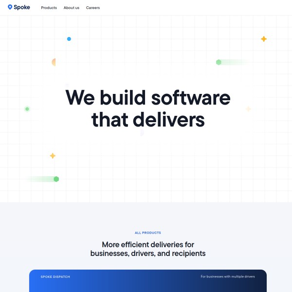 Spoke homepage screenshot