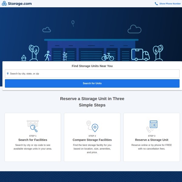 storage.com homepage screenshot