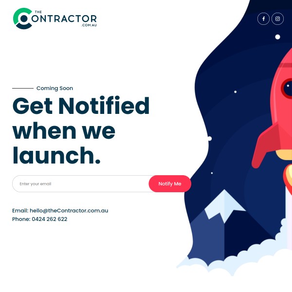 The Contractor homepage screenshot