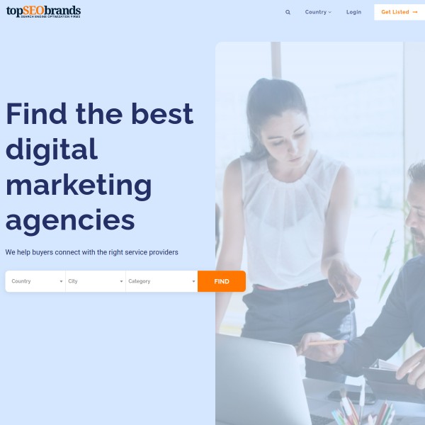Top SEO Brands homepage screenshot
