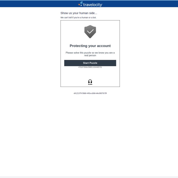 Travelocity homepage screenshot