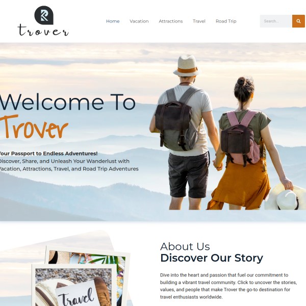 Trover homepage screenshot