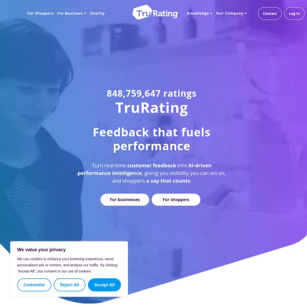 Trurating homepage screenshot