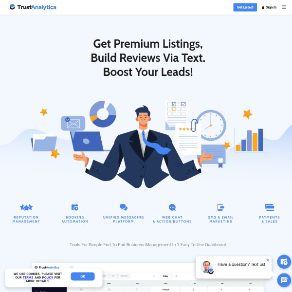 TrustAnalytica homepage screenshot