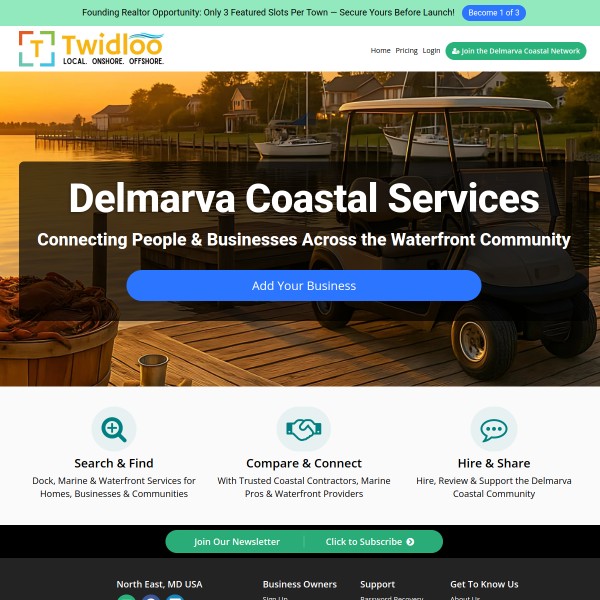Twidloo homepage screenshot