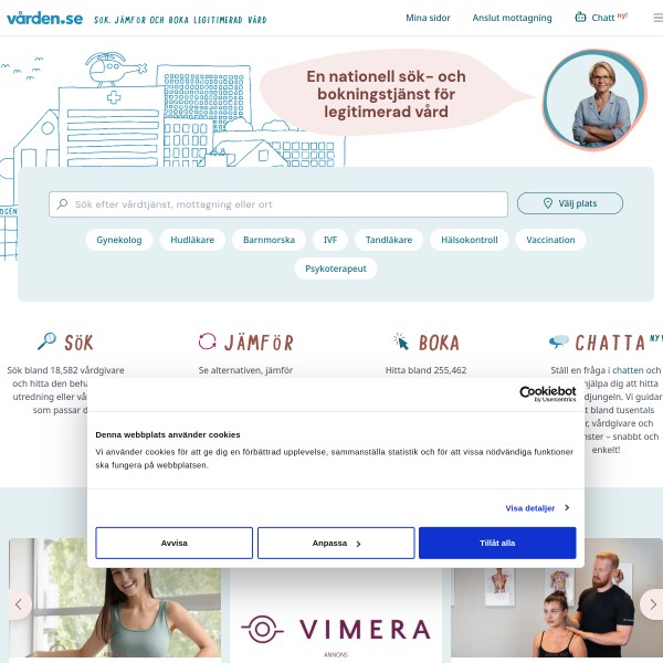 Varden.se homepage screenshot