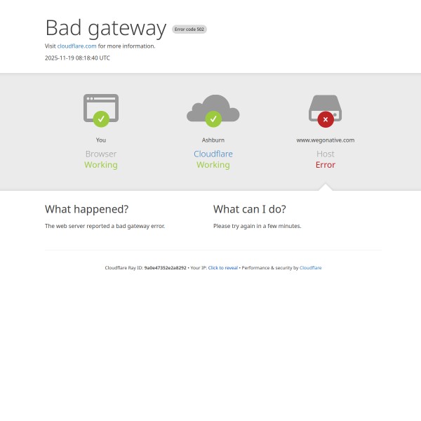 Wego Native homepage screenshot