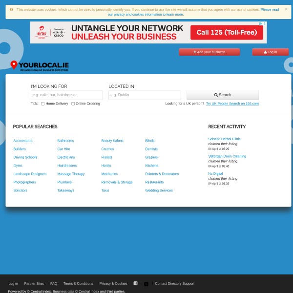 Your Local Ireland homepage screenshot