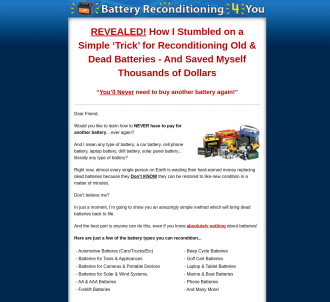 Battery Reconditioning 4 You - 100% Commission!                                