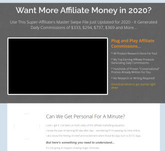 Jim Daniels 2020 Affiliate Marketing Master Swipe File                         