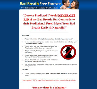 Bad Breath Free Forever ~ Brand New With A 13.2% Conversion Rate!              