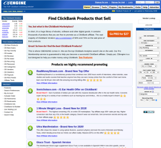 CB Engine :: Find Top Affiliate Products That Convert                          