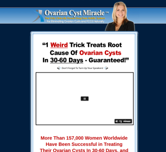 Ovarian Cyst Miracle (tm): *$39/sale! Top Ovarian Cysts Site On Cb!            