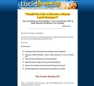Lucid Dreaming Made Easy ~ New Top Seller                                      