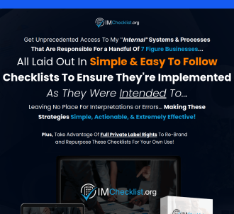 IM Checklist - Online Marketing Checklists With PLR                            