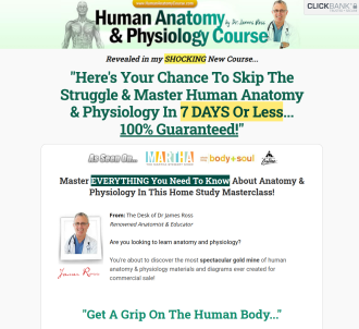 Updated! Human Anatomy & Physiology Course - $55.81 Per Sale!                  