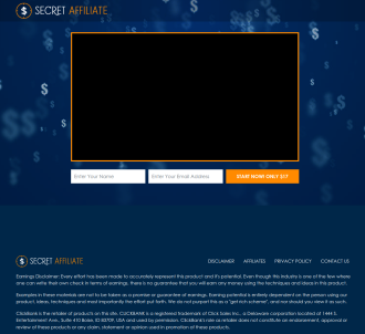 Secret Affiliate Website - 75% Commissions!                                    