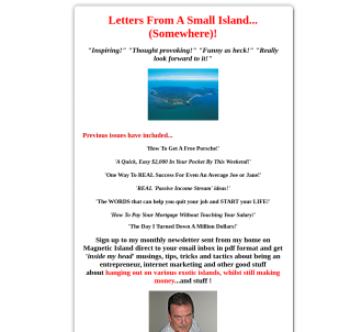 Letters From A Small Island Newsletter                                         
