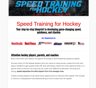 Speed Training For Hockey                                                      