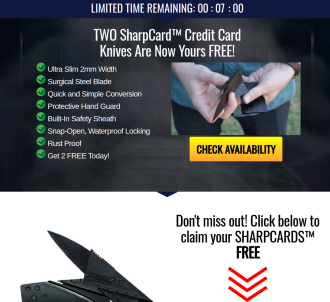 Free Credit Card Knife Offer Converts 13.3 Percent - Survival Life             