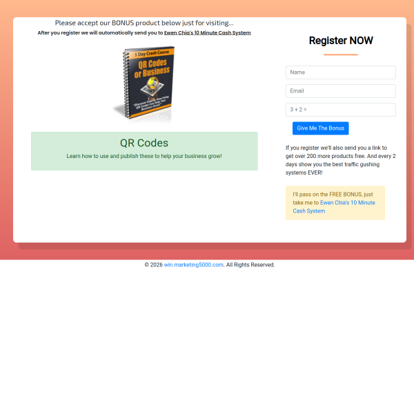 Ewen Chia's 10 Minute Cash System: $430+ Per Customer at 70% Commission