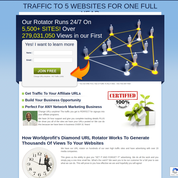 [ Traffic To 5 Sites For ONE Full Year with NO Limits ] Promote Affiliate Links - Change ANYTIME (De