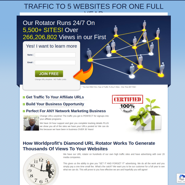 [ Traffic To 5 Sites For ONE Full Year with NO Limits ] Promote Affiliate Links - Change ANYTIME (De