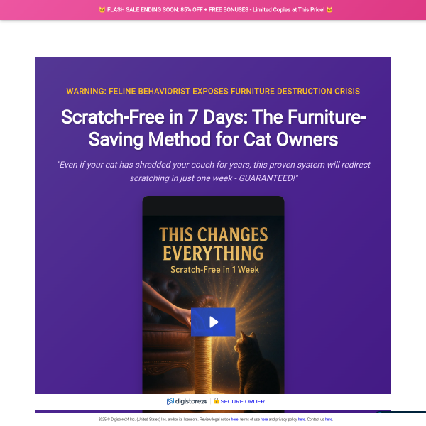 Scratch-Free in 7 Days: The Furniture-Saving Method for Cat Owners