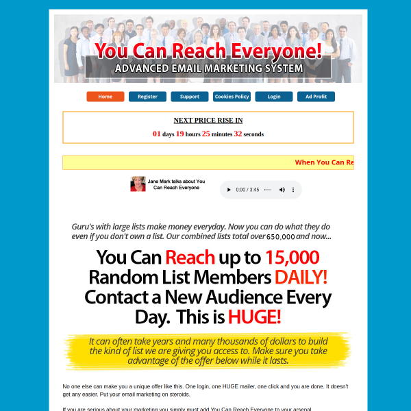 Reach up to 15,000 Random List Members Daily!