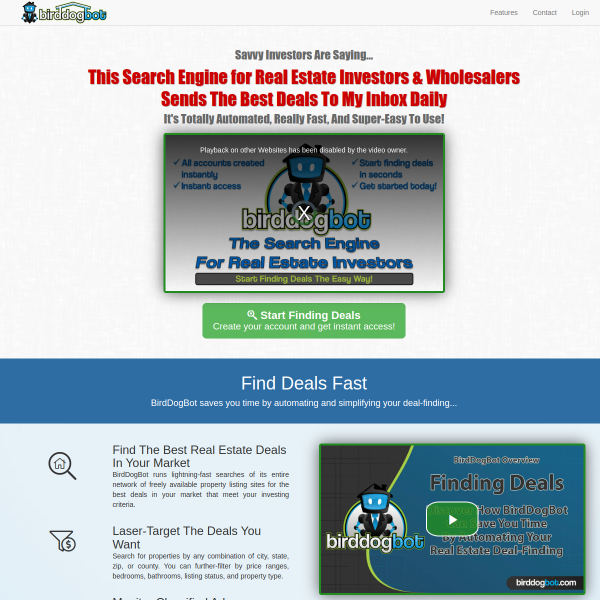 BirdDogBot - Real Estate Deal-Finding Solution For Investors