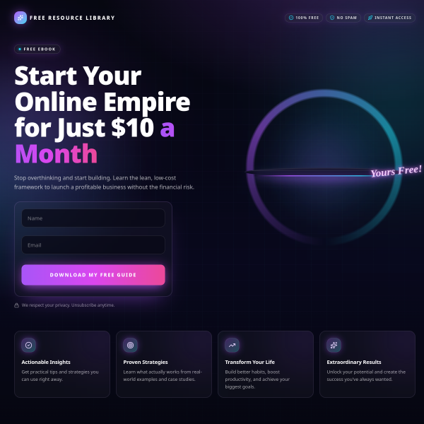 Your Own Online Business for 10/Month?