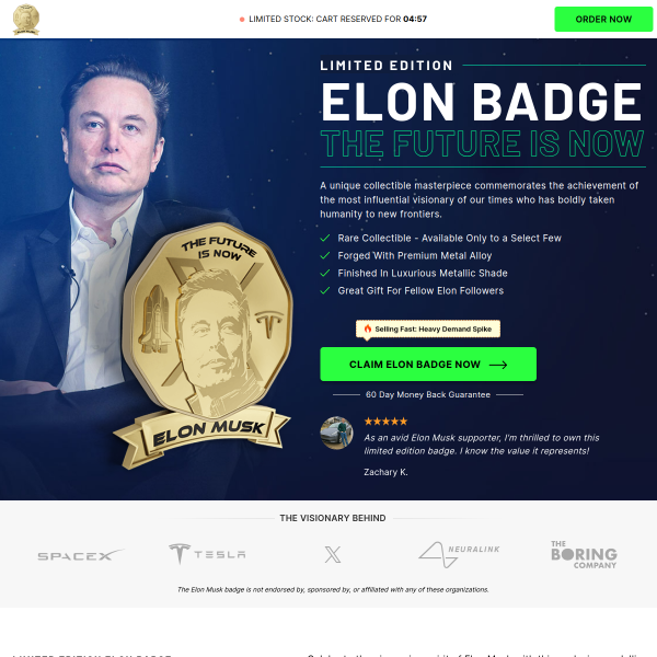 LAST 250 UNITS - Elon Badge Official Selling Fast