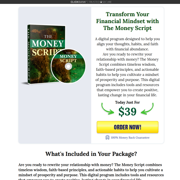 Transform Your Financial Mindset with The Money Script :: Secret Formula to become Billionaire......