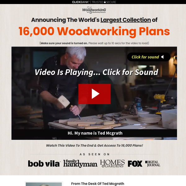 16,000 Woodworking Plans