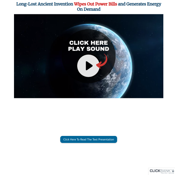 Long-Lost Ancient Invention - Save your electricity bill up to 90% from 100 $ to 10$ per Month......