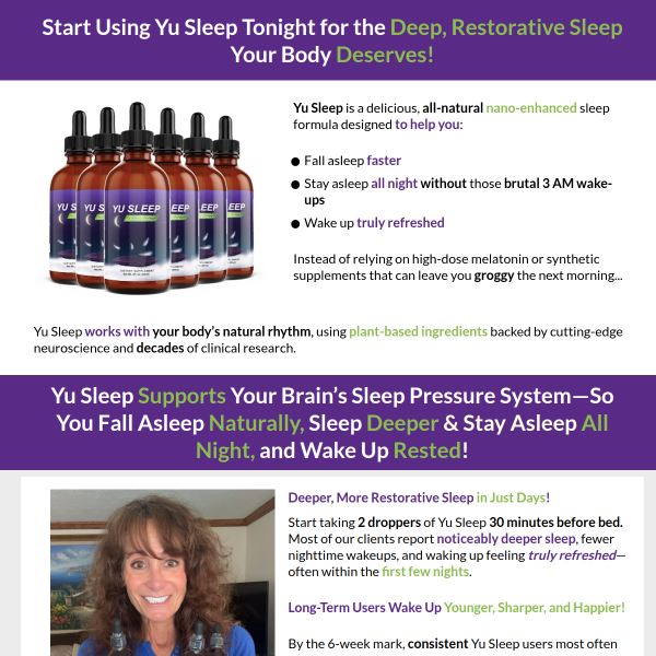 Start Using Yu Sleep Tonight for the Deep, Restorative Sleep Your Body Deserves!