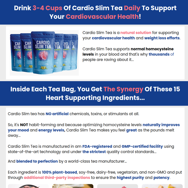 ☕ Your body reflects the habits you choose every day. Cardio Slim Tea