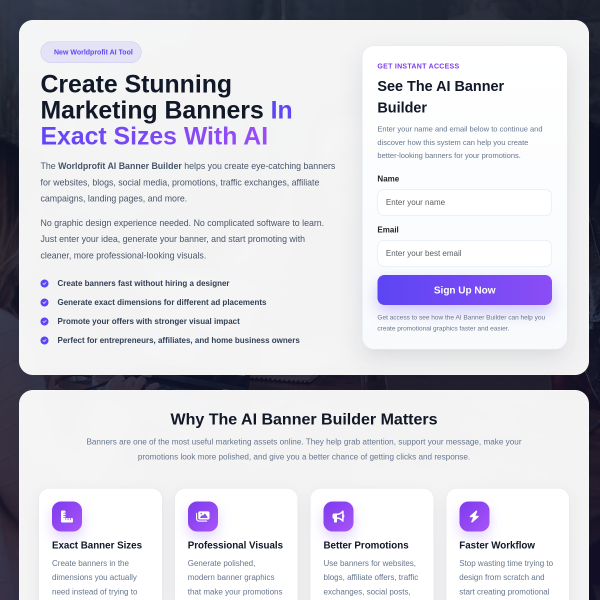 Create eye catching  banner ads in minutes no skills needed
